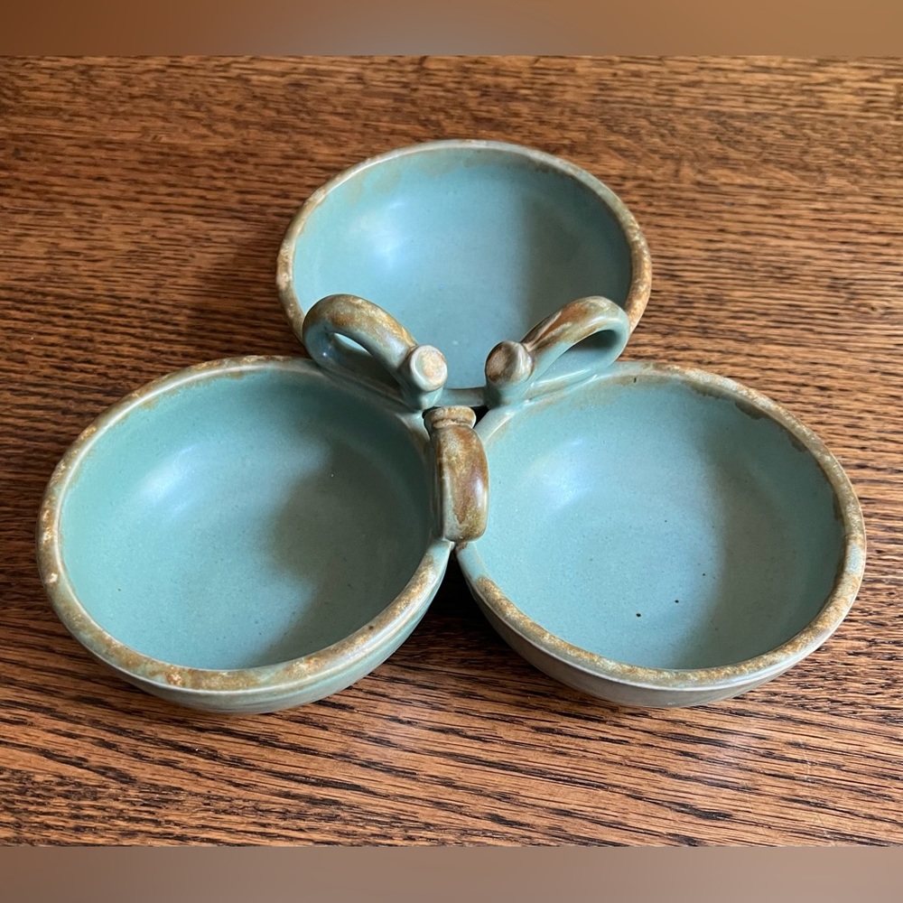 Ceramic Serving Dish Trio, Handmade Studio Pottery Snack Bowls, Appetizers